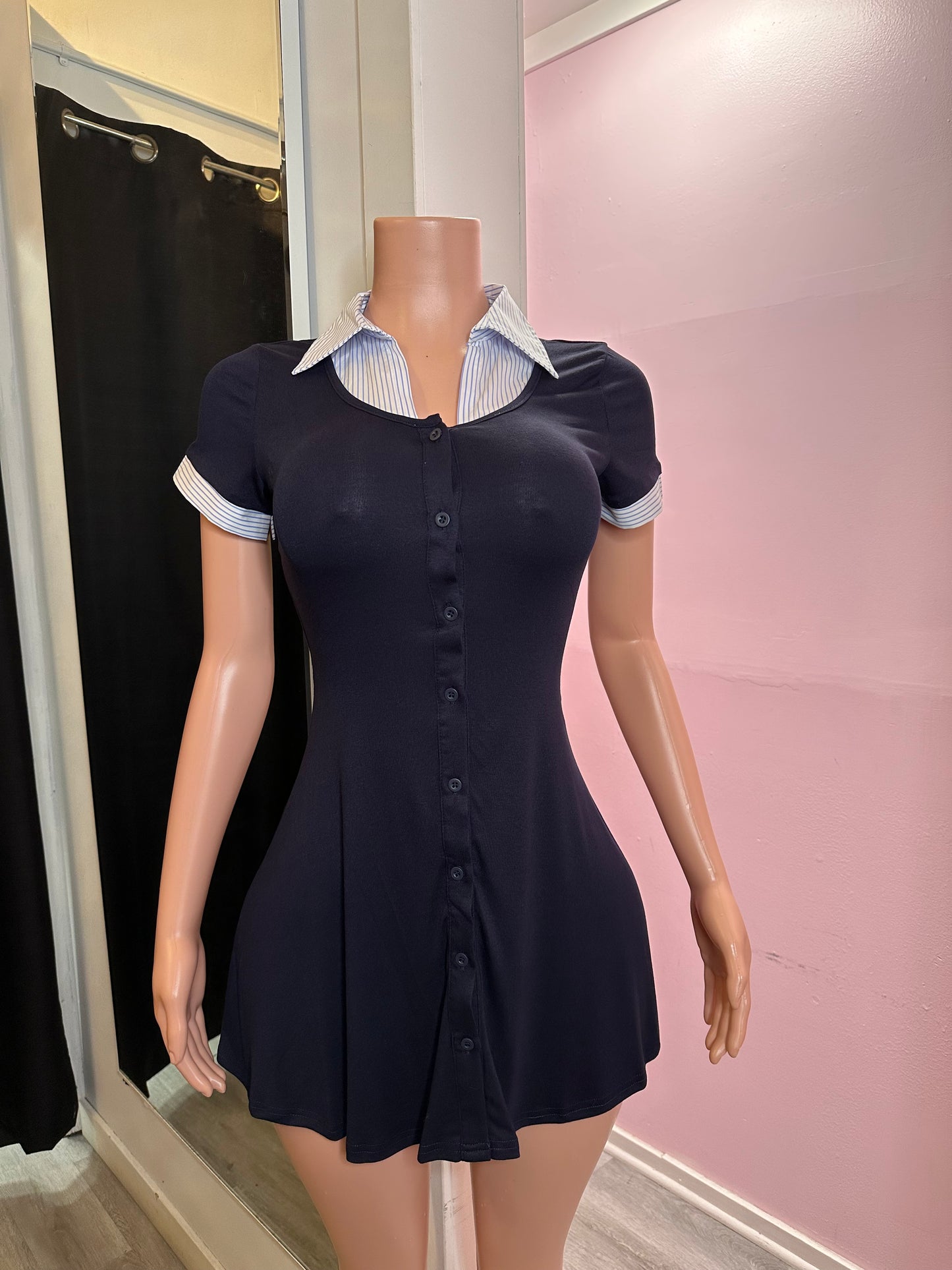 Jersey pinstripe mini