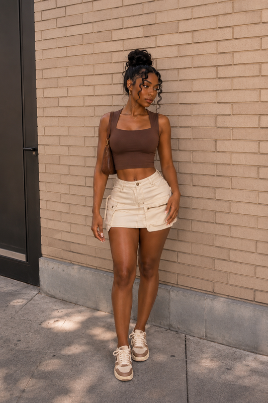 Cargo mini skirt