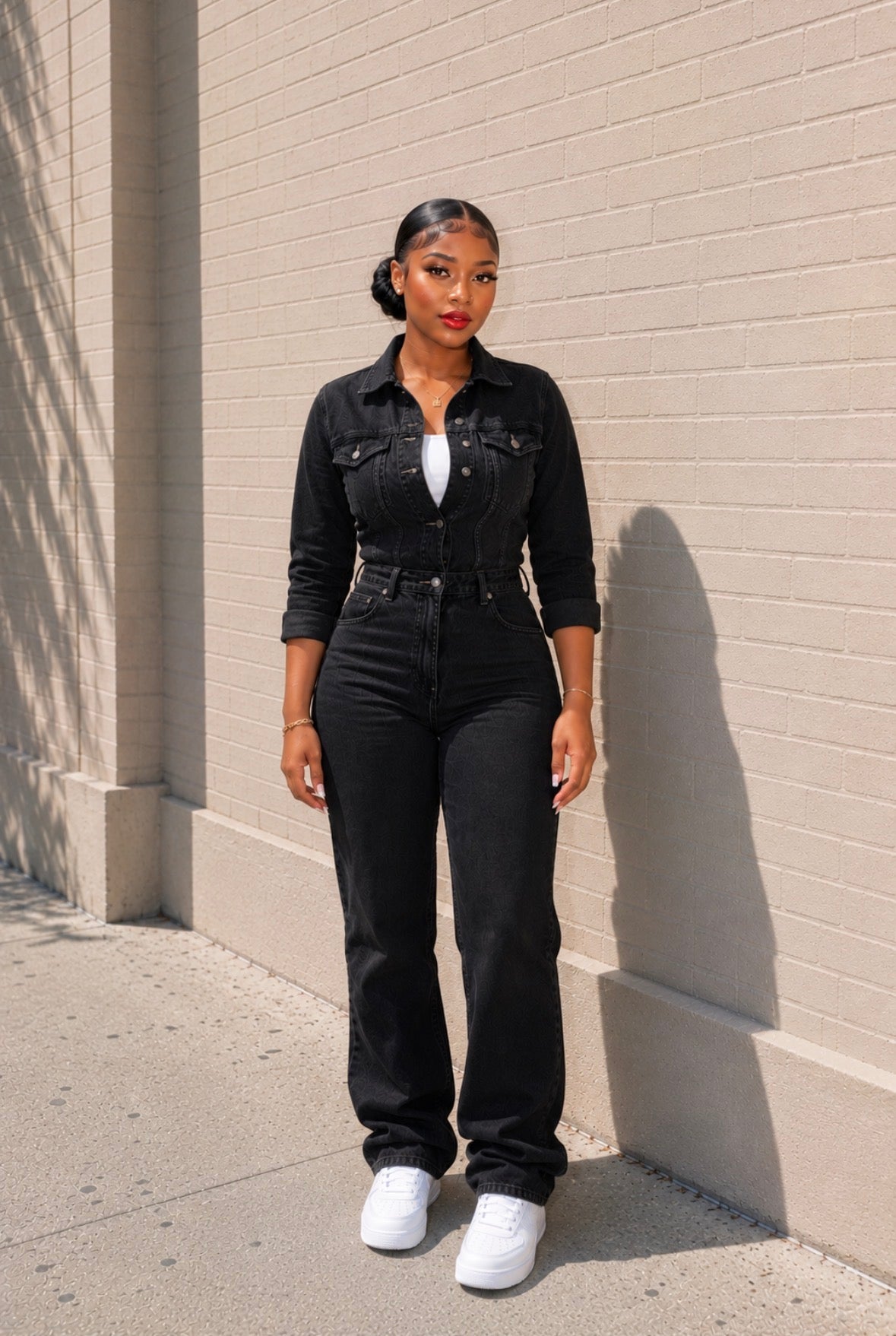 Denim lab jumpsuit