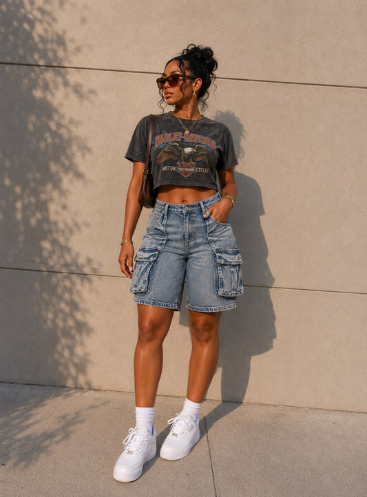 Utility baddie shorts