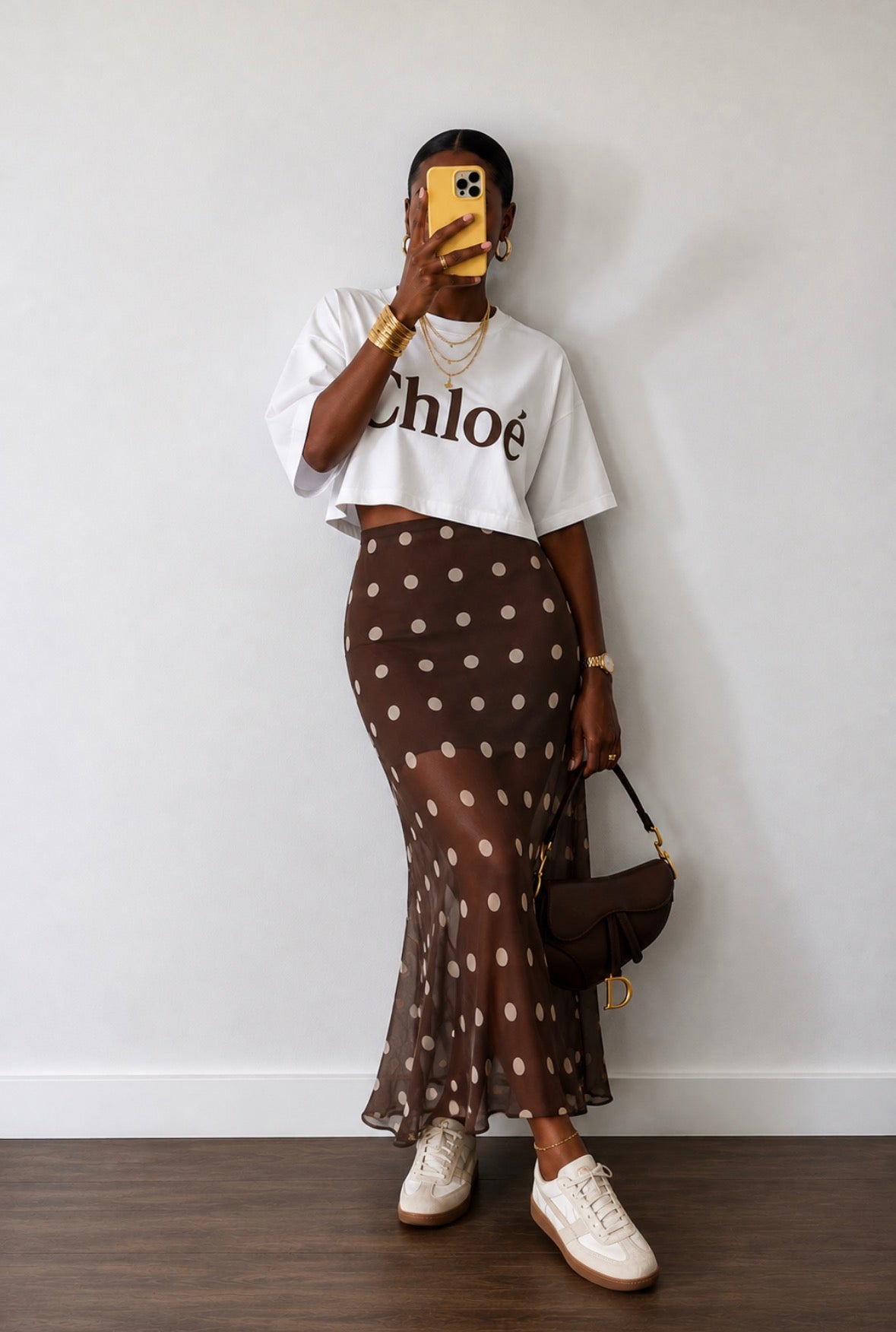Espresso Dot Skirt