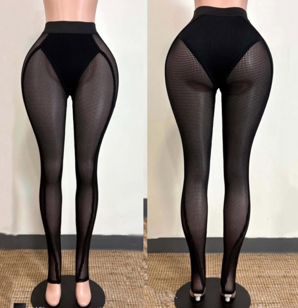 Popcorn mesh leggings
