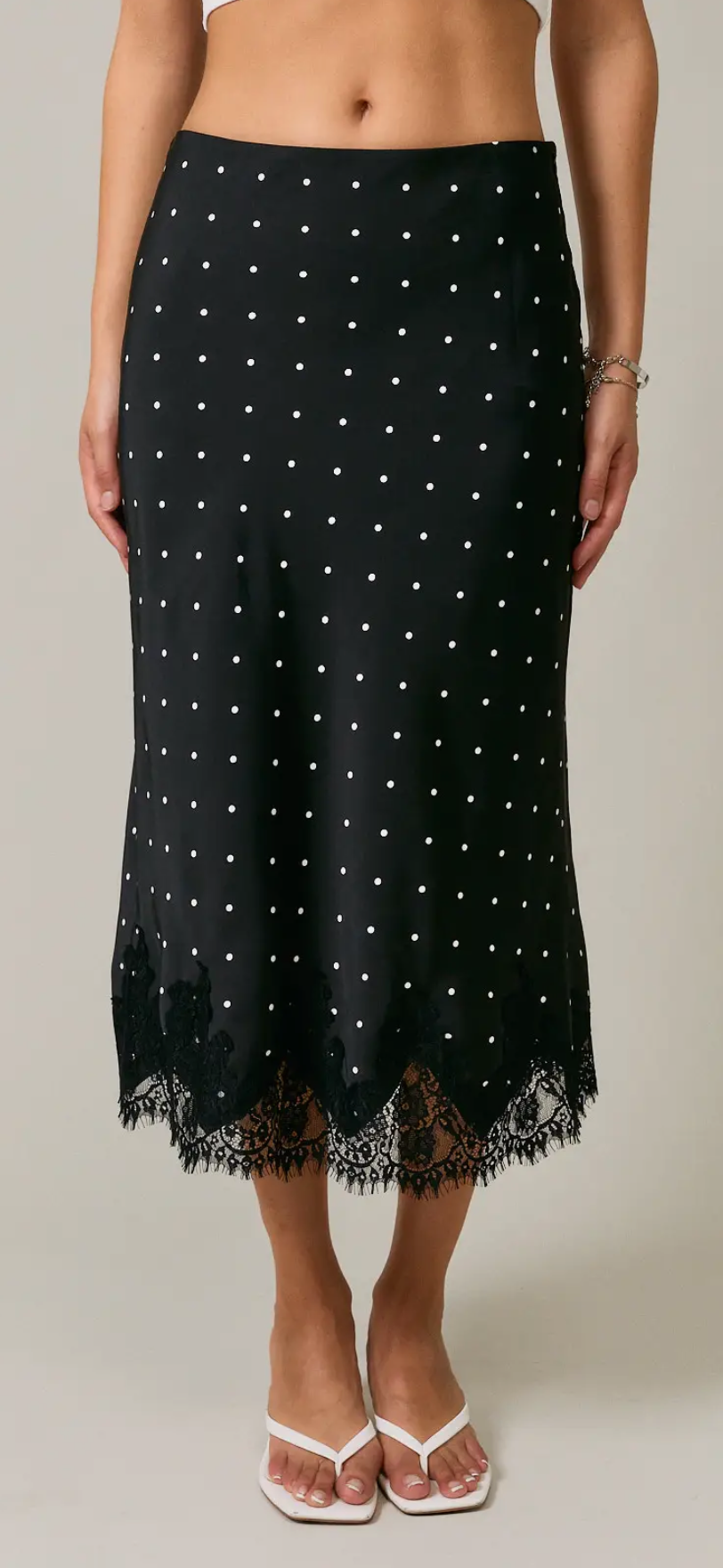 Dot Noir Midi skirt