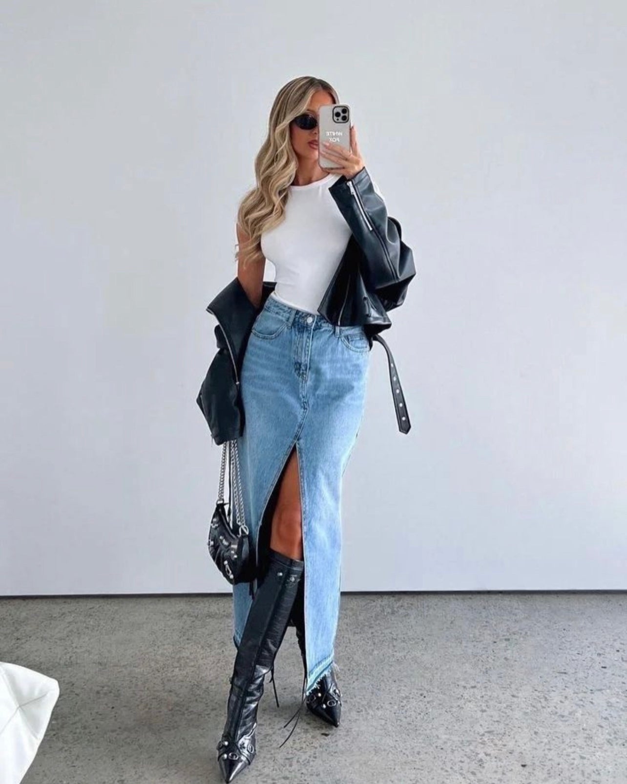 Dixie denim skirt